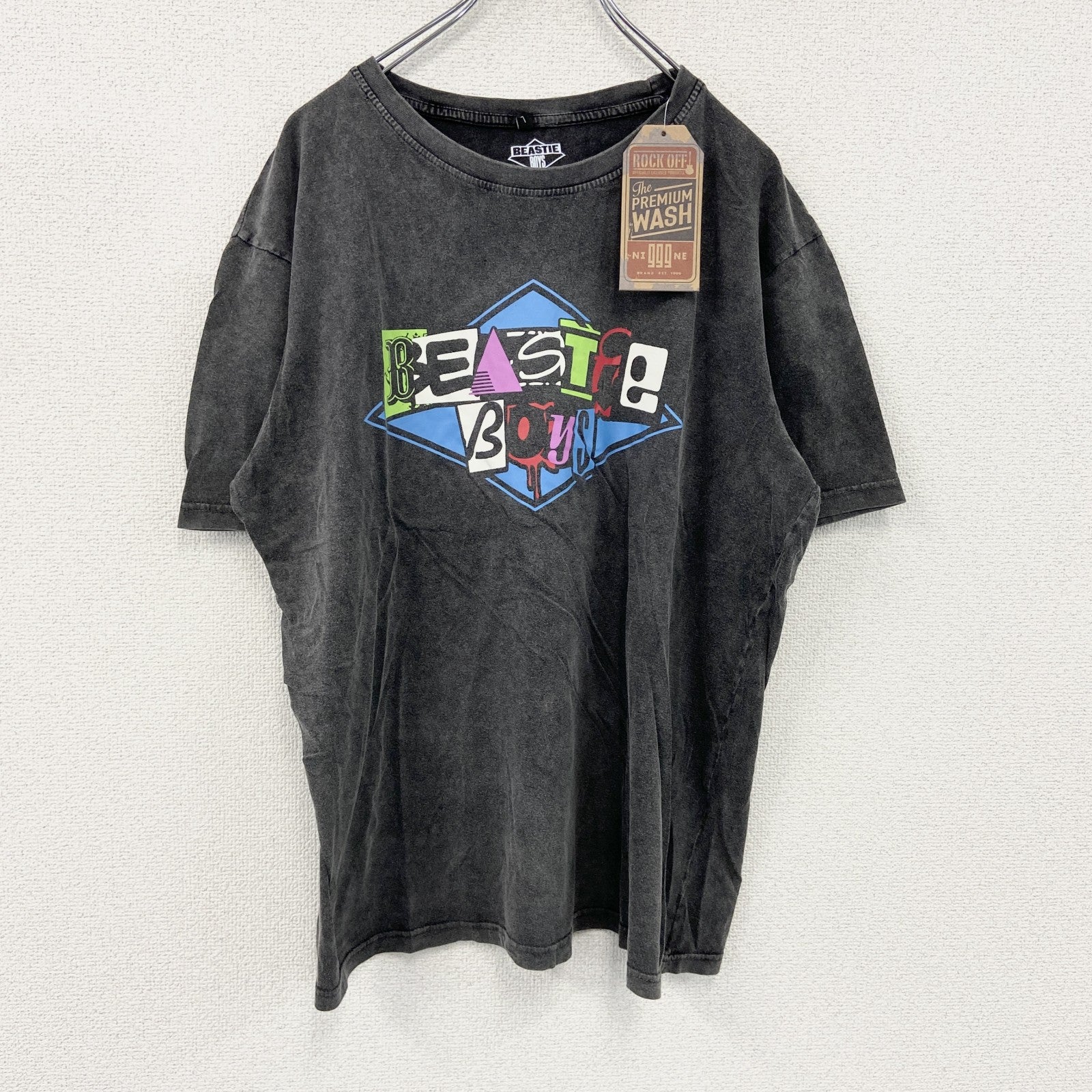 The Beastie Boys　ビースティ・ボーイズ　Multicolour Logo　半袖プリントTシャツ　ラップT　オフィシャル　グレー　Lサイズ【新品・正規品】