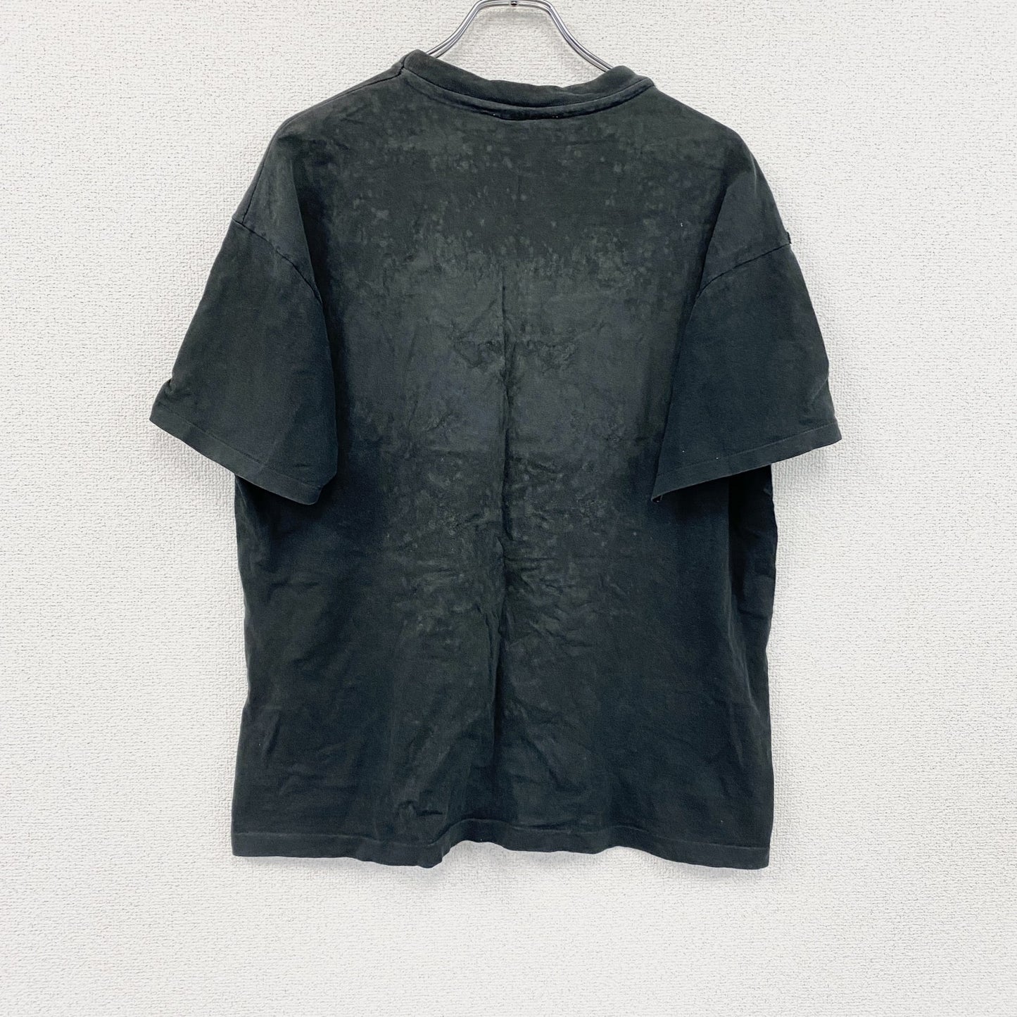 90s　VANS　バンズ　半袖プリントTシャツ　シングルステッチ　デカロゴ　ヴィンテージ　黒　ブラック