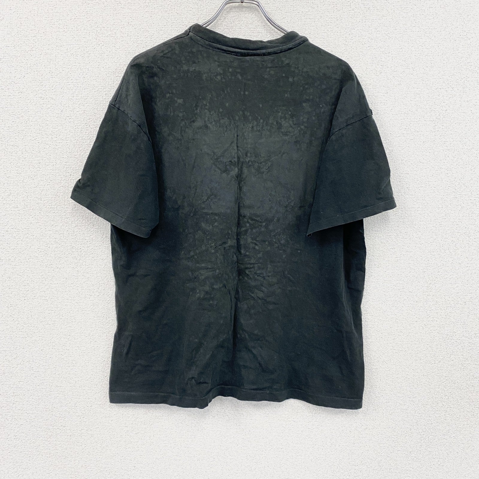 90s　VANS　バンズ　半袖プリントTシャツ　シングルステッチ　デカロゴ　ヴィンテージ　黒　ブラック