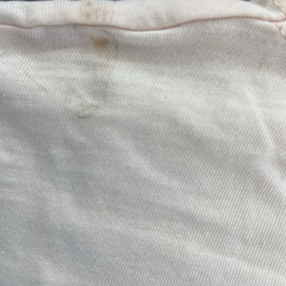 古着 used　lecomte　半袖プリントTシャツ　クルーネック　薄ピンク　レトロ　風景写真デザイン　カジュアル　Lサイズ