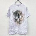 THE MOUNTAIN　ザマウンテン　半袖プリントTシャツ　アニマルT　タイダイ　紫　パープル　Mサイズ