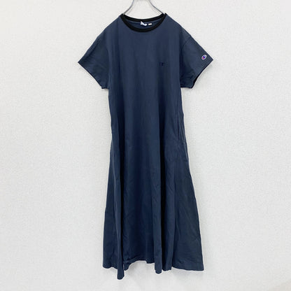 Champion×BEAMS BOY　チャンピオン　ビームス　フレアワンピース　リンガーT　紺　ネイビー　Sサイズ