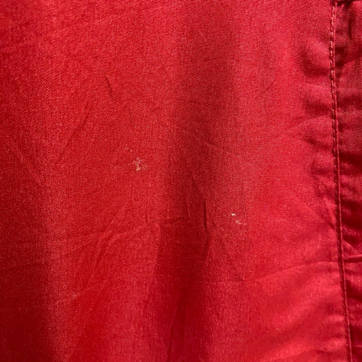 古着 used　JOE COLLEGE SPORTS　長袖Vネックカレッジナイロンプルオーバー　オハイオ州立大学　赤　Mサイズ