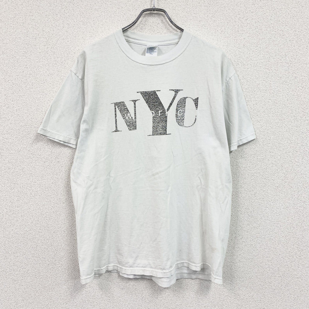 90s　DELTA　デルタ　半袖プリントTシャツ　NEW YORK CITY　ヴィンテージ　白　ホワイト　Lサイズ