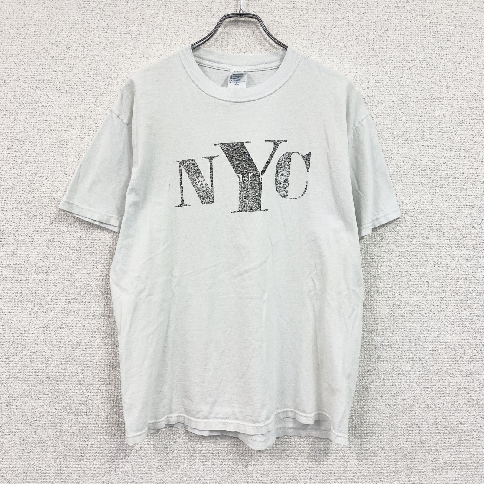 90s　DELTA　デルタ　半袖プリントTシャツ　NEW YORK CITY　ヴィンテージ　白　ホワイト　Lサイズ