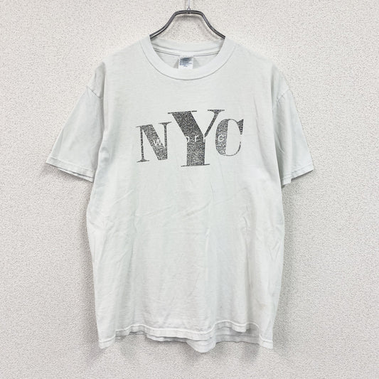 90s　DELTA　デルタ　半袖プリントTシャツ　NEW YORK CITY　ヴィンテージ　白　ホワイト　Lサイズ