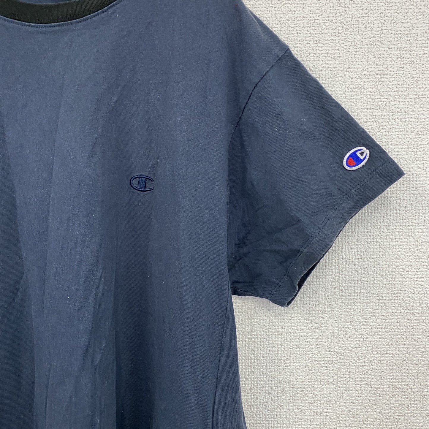 Champion×BEAMS BOY　チャンピオン　ビームス　フレアワンピース　リンガーT　紺　ネイビー　Sサイズ