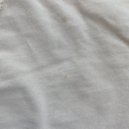 古着 used　lecomte　半袖プリントTシャツ　クルーネック　薄ピンク　レトロ　風景写真デザイン　カジュアル　Lサイズ