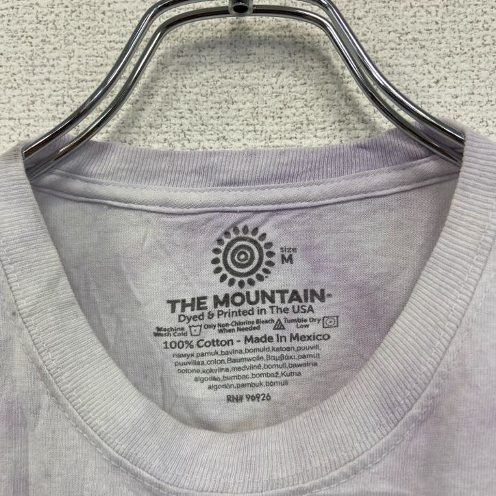 THE MOUNTAIN　ザマウンテン　半袖プリントTシャツ　アニマルT　タイダイ　紫　パープル　Mサイズ