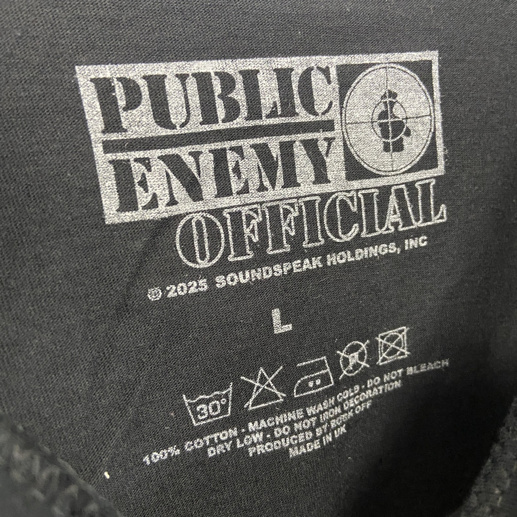 PUBLIC ENEMY　パブリックエネミー　半袖ロゴプリントTシャツ　ラップT　黒　ブラック　Lサイズ【新品・正規品】