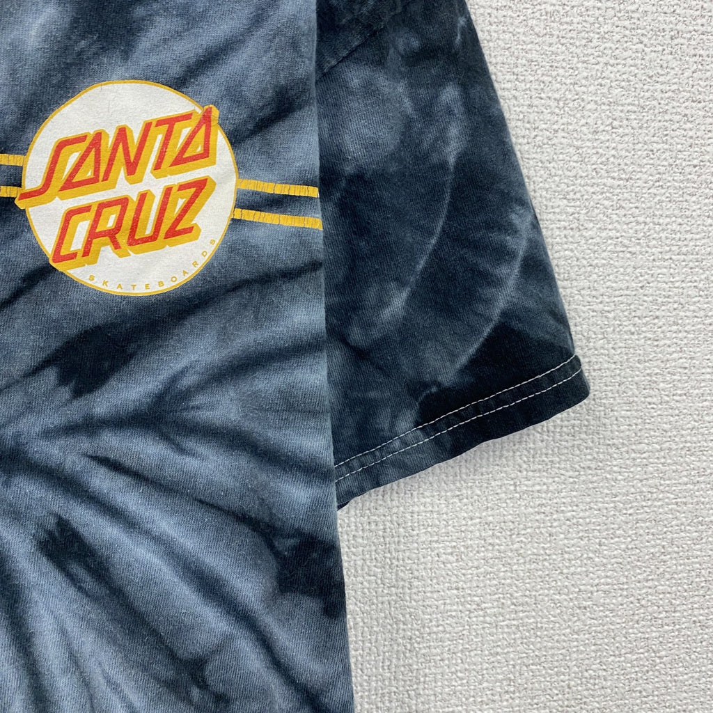 SANTA CRUZ　サンタクルズ　半袖プリントTシャツ　バックプリント　タイダイ柄　黒　ブラック　Lサイズ