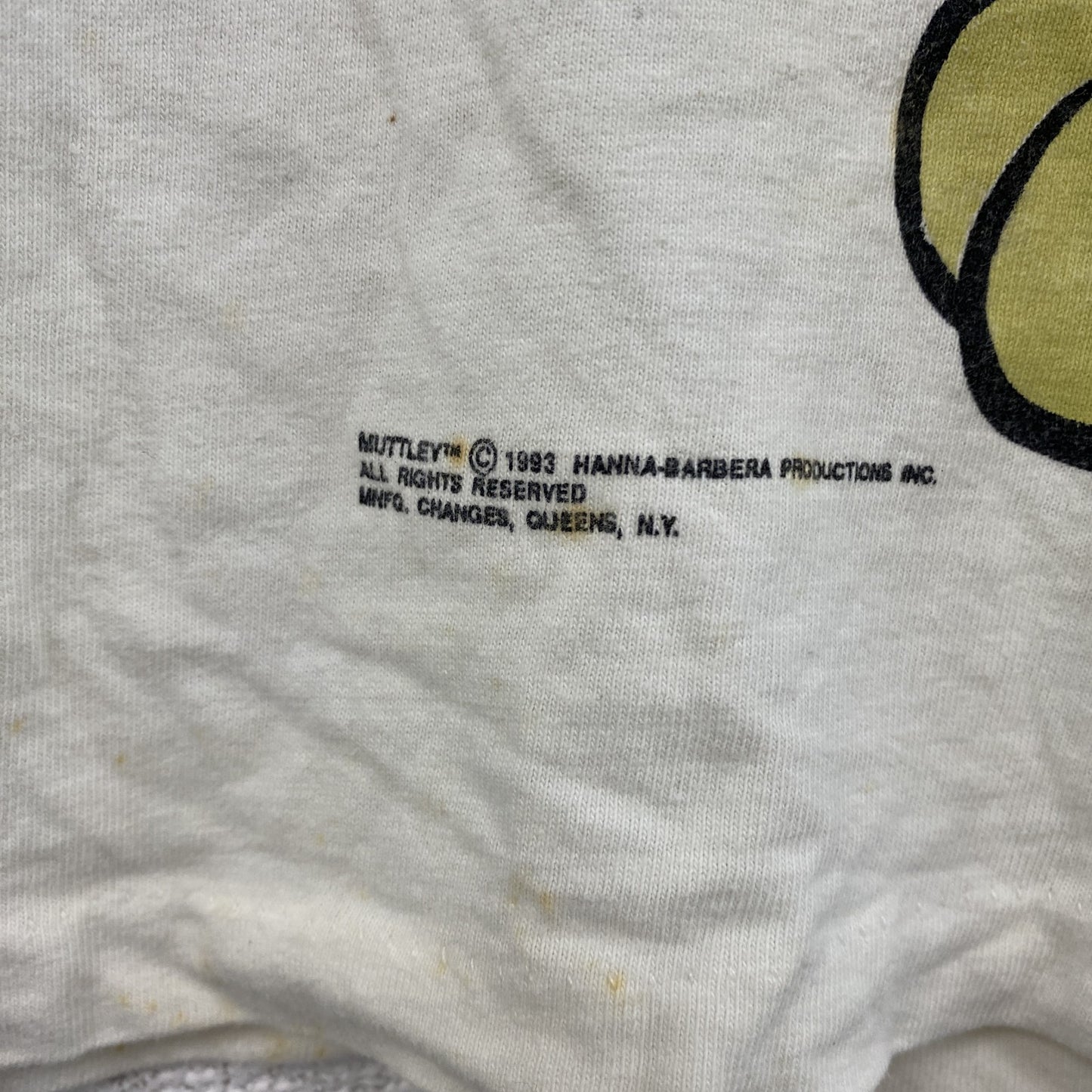 90s　 TULTEX　タルテックス　チキチキマシン猛レース　ケンケン　半袖プリントTシャツ　シングルステッチ　白　ホワイト　Mサイズ