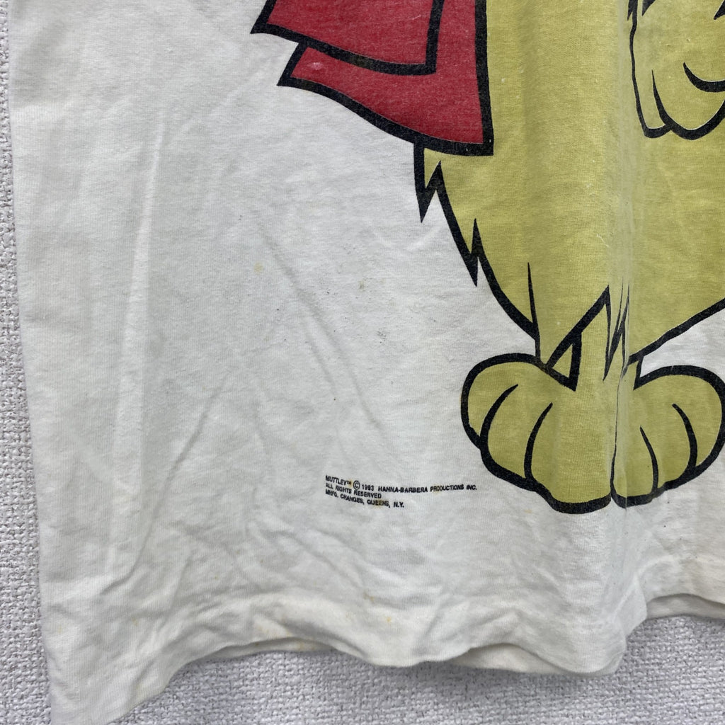 90s　 TULTEX　タルテックス　チキチキマシン猛レース　ケンケン　半袖プリントTシャツ　シングルステッチ　白　ホワイト　Mサイズ