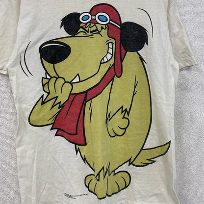 90s　 TULTEX　タルテックス　チキチキマシン猛レース　ケンケン　半袖プリントTシャツ　シングルステッチ　白　ホワイト　Mサイズ