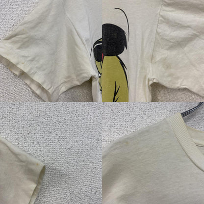 90s　 TULTEX　タルテックス　チキチキマシン猛レース　ケンケン　半袖プリントTシャツ　シングルステッチ　白　ホワイト　Mサイズ