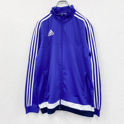 adidas　アディダス　トラックジャケット/ジャージ　パフォーマンスロゴ　デカロゴ　青　ブルー