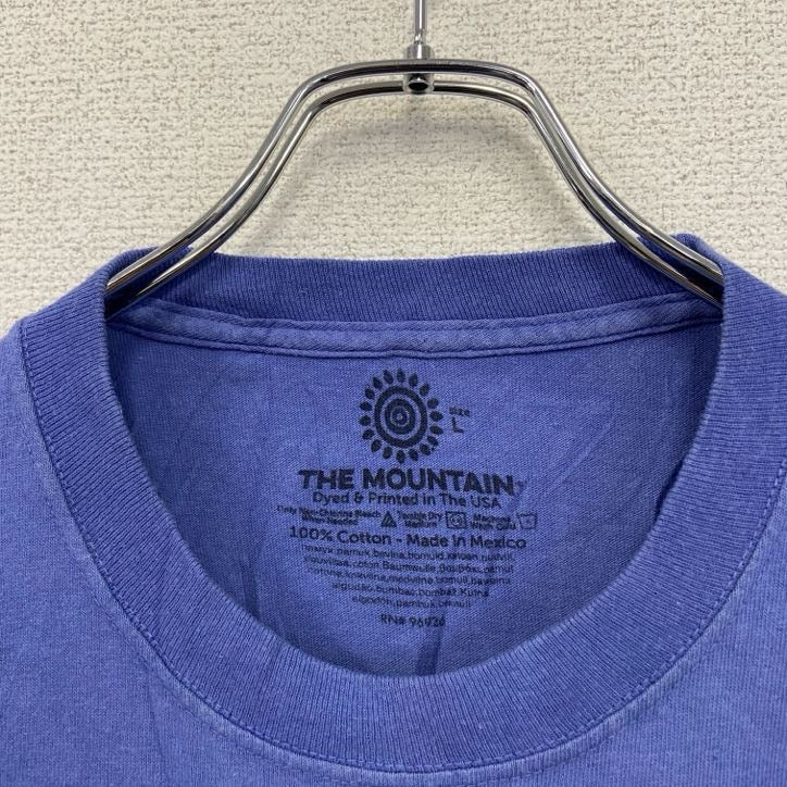 THE MOUNTAIN　ザマウンテン　半袖プリントTシャツ　アニマルT　タイダイ　青　ブルー　Lサイズ