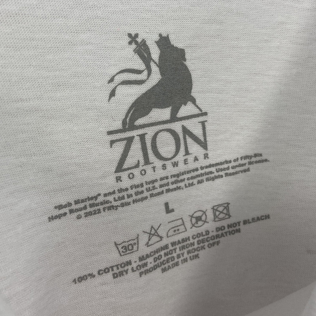 BOB MARLY　ボブマーリー　This Great Future　半袖プリントTシャツ　レゲエT　ZIONボディ　オフィシャル　白　ホワイト　Lサイズ【新品・正規品】