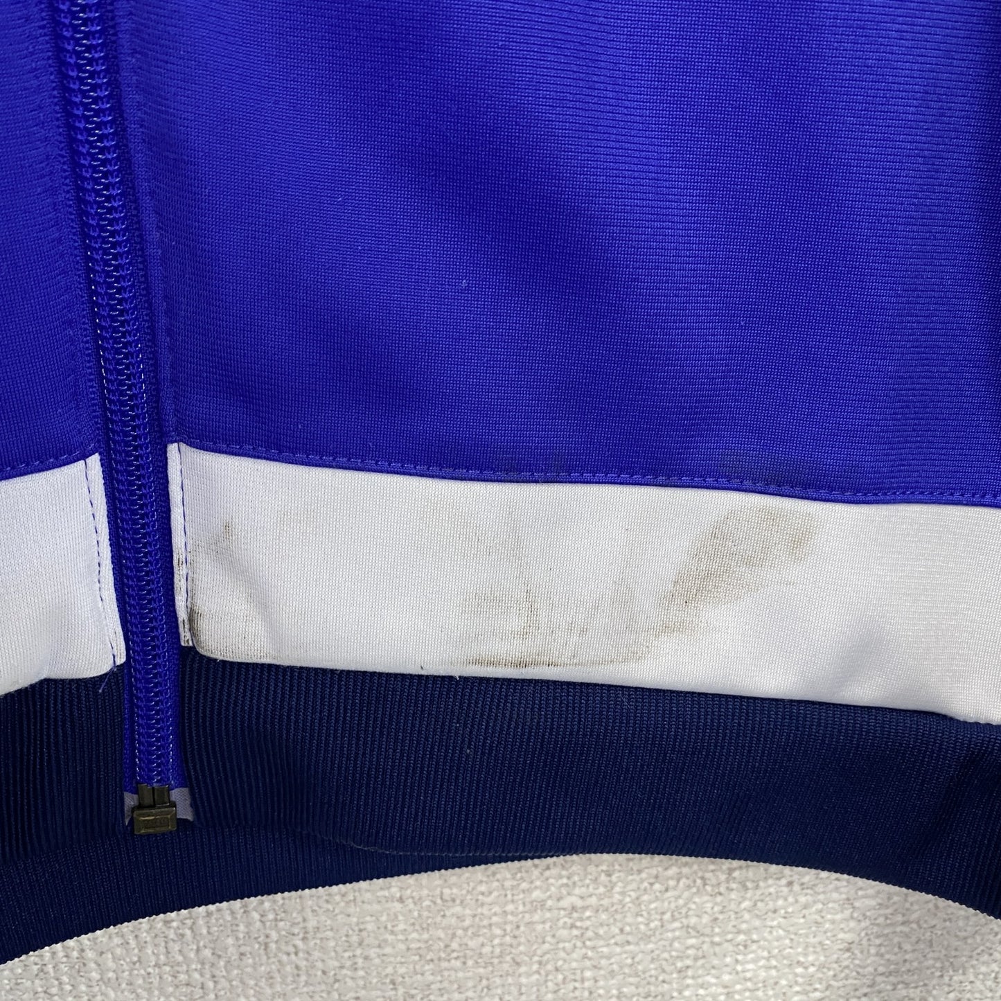 adidas　アディダス　トラックジャケット/ジャージ　パフォーマンスロゴ　デカロゴ　青　ブルー