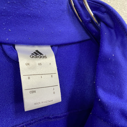 adidas　アディダス　トラックジャケット/ジャージ　パフォーマンスロゴ　デカロゴ　青　ブルー