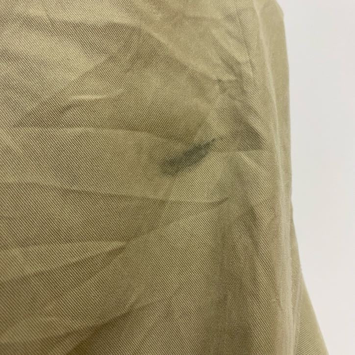 古着 used　TerryMartin　長袖ハイネックブルゾン　ワンポイント刺繍ジャンパー　ゴルフ　ライトベージュ　Mサイズ