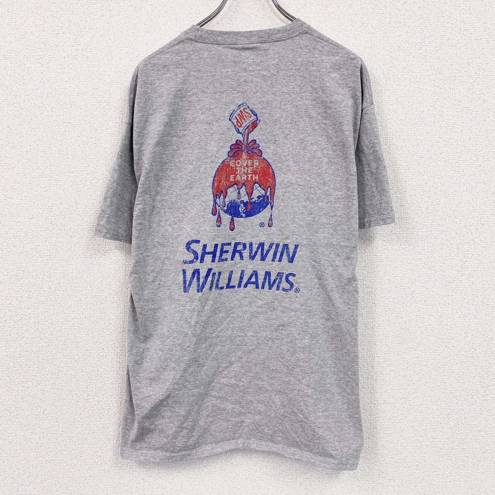PORT&COMPANY　Sherwin-Williams　半袖プリントTシャツ　灰色　グレー　XLサイズ