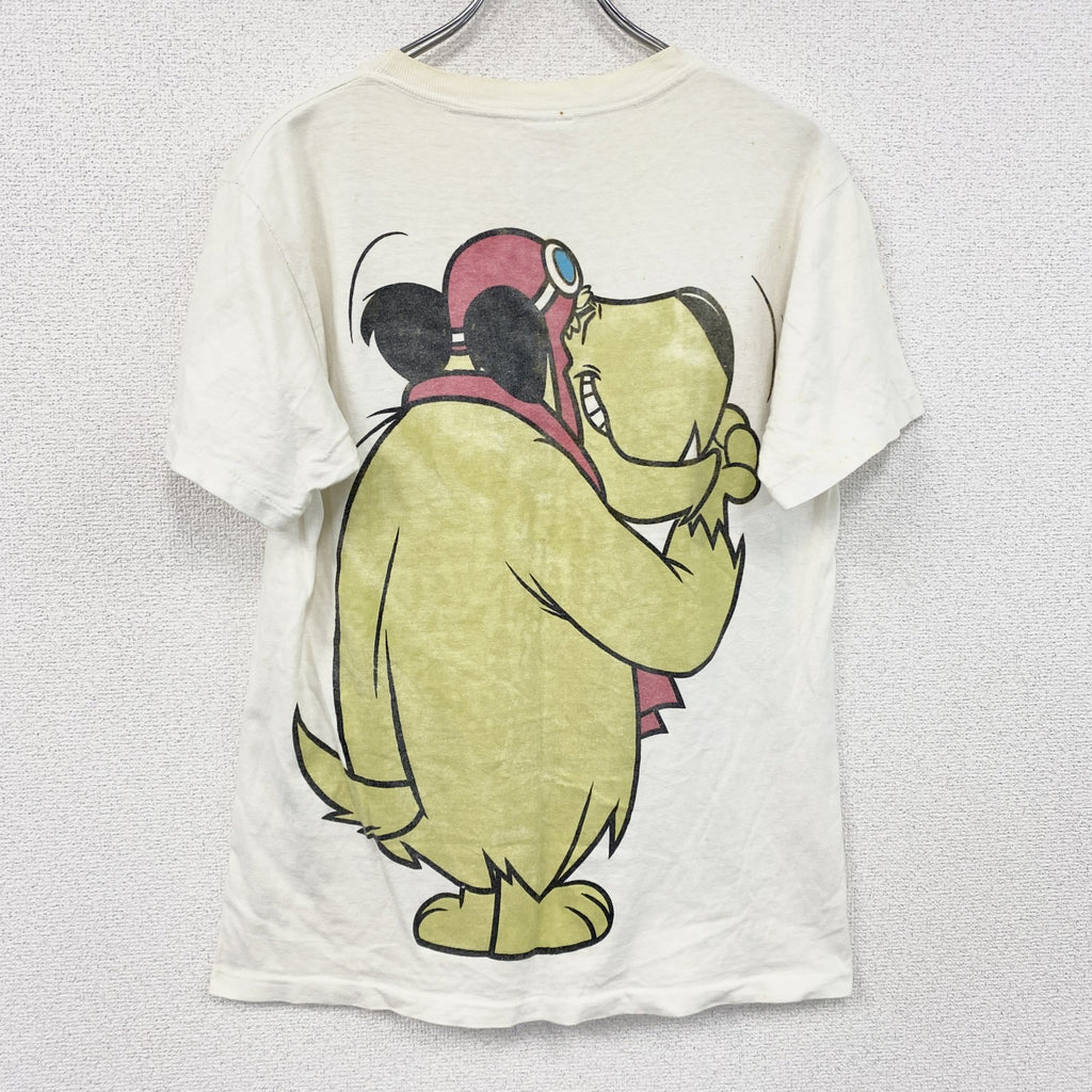 90s　 TULTEX　タルテックス　チキチキマシン猛レース　ケンケン　半袖プリントTシャツ　シングルステッチ　白　ホワイト　Mサイズ