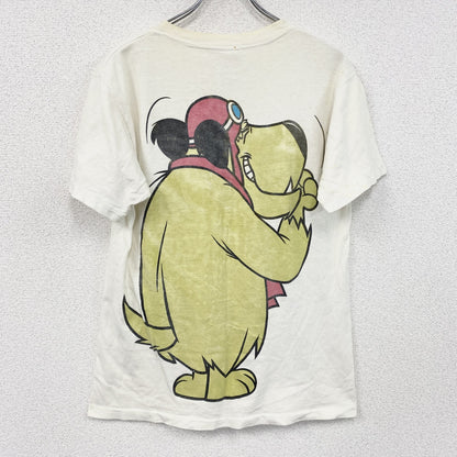 90s　 TULTEX　タルテックス　チキチキマシン猛レース　ケンケン　半袖プリントTシャツ　シングルステッチ　白　ホワイト　Mサイズ