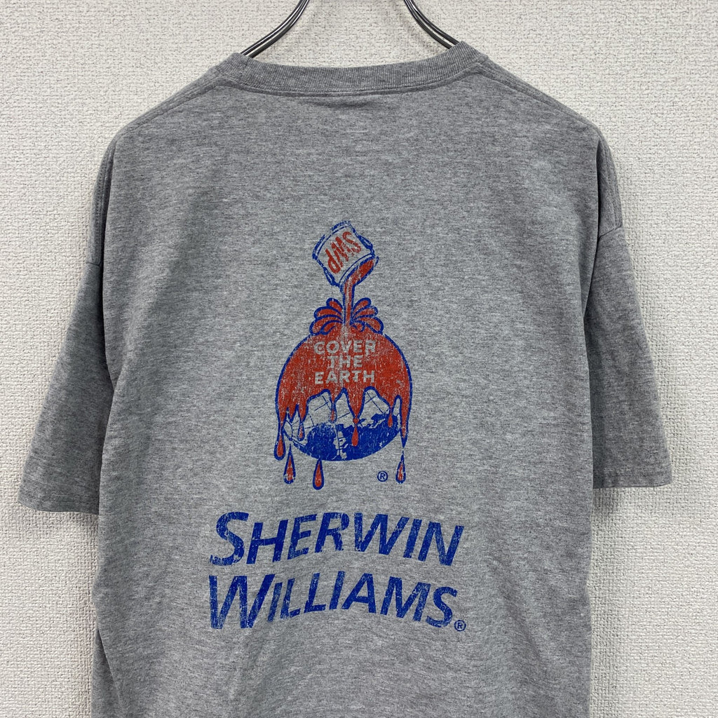 PORT&COMPANY　Sherwin-Williams　半袖プリントTシャツ　灰色　グレー　XLサイズ