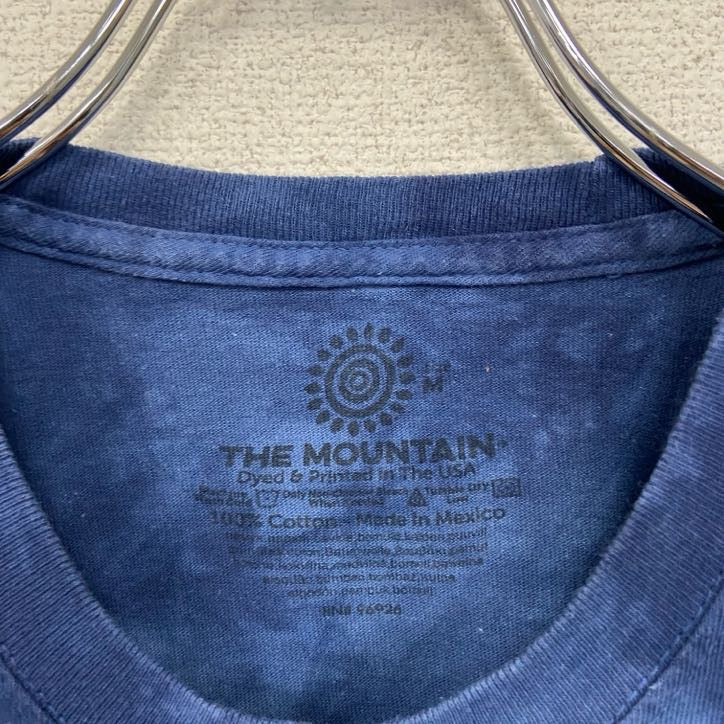 THE MOUNTAIN　ザマウンテン　半袖プリントTシャツ　アニマルT　タイダイ　青　ブルー　Mサイズ