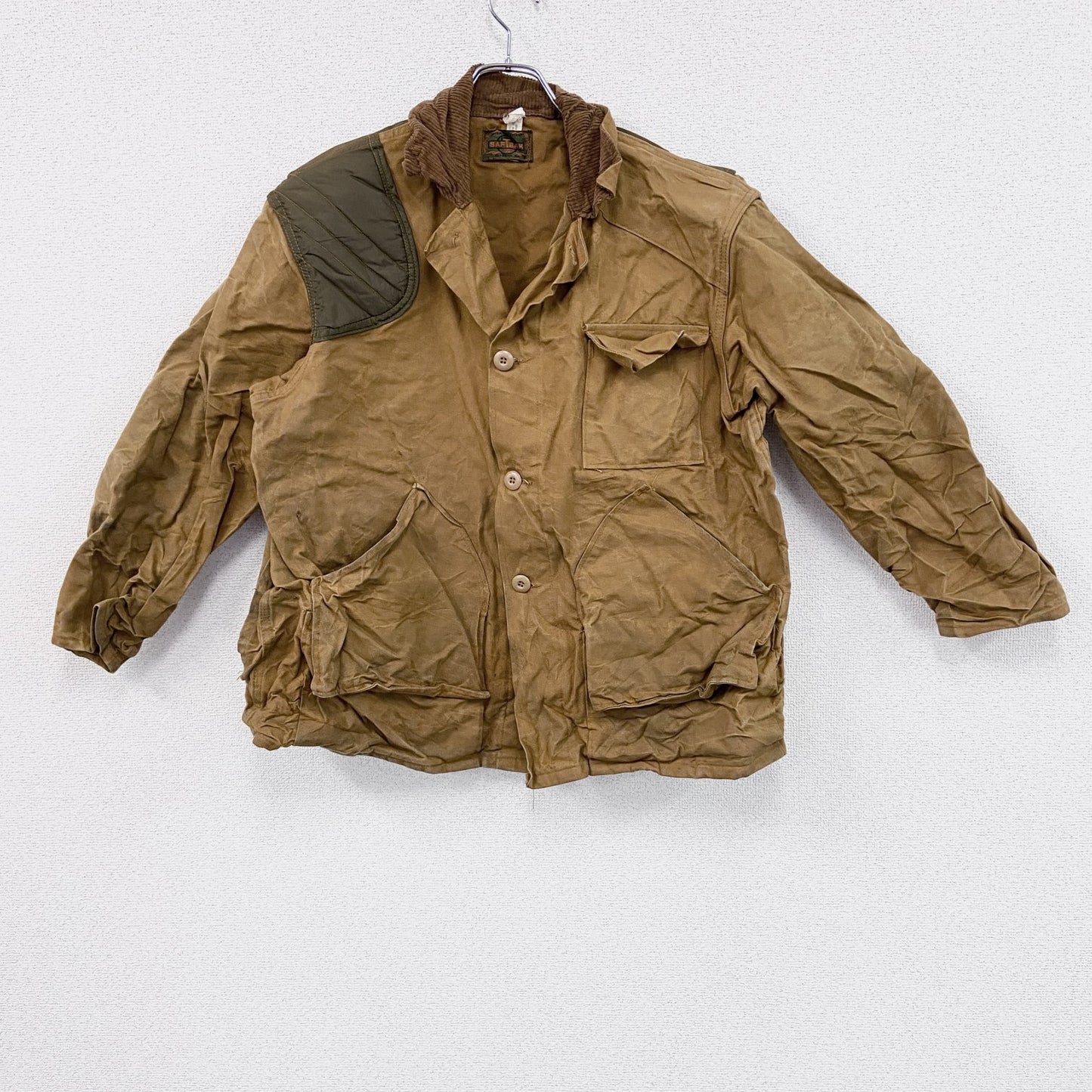 70s　SAFTBAK　セフトバック　ハンティングジャケット　コーデュロイカラー　ヴィンテージ　茶色　ブラウン