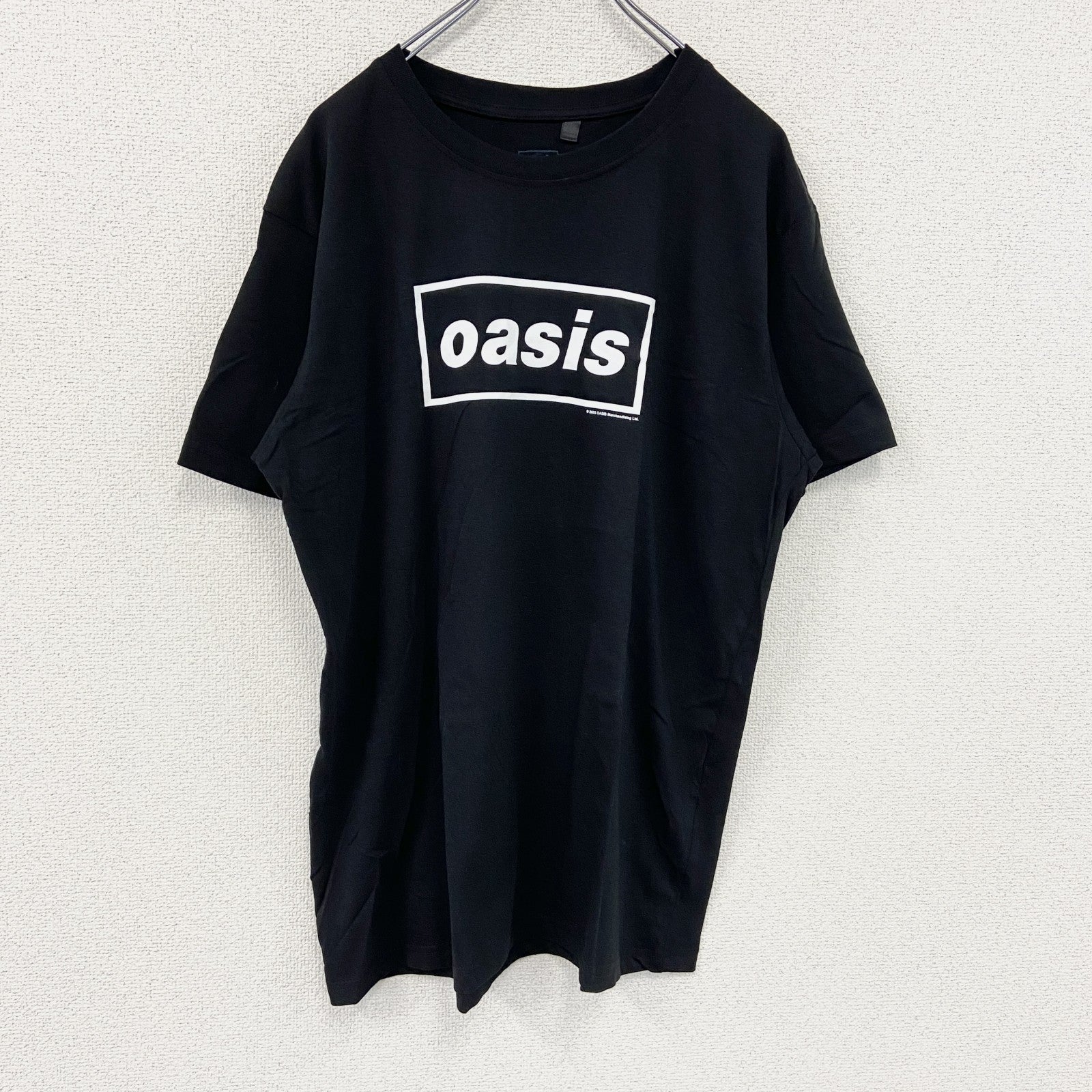 oasis　オアシス　Decca Logo　半袖ロゴプリントTシャツ　バンドT　オフィシャル　黒　ブラック　Lサイズ【新品・正規品】