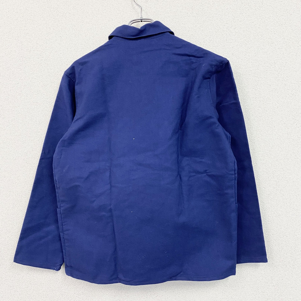 ～70s　SANFOR　サンフォ　ユーロワークジャケット　3つポケット　デカポケット　ヴィンテージ　青　ブルー　50サイズ