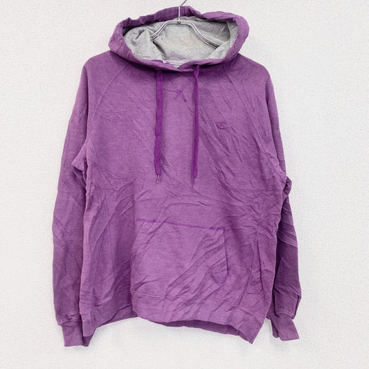 Champion　チャンピオン　スウェットパーカー/フーディー　ラグランスリーブ　前V　刺繍ロゴ　現行　紫　パープル　XLサイズ