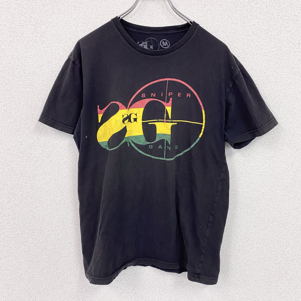 sniper gang　スナイパーギャング　半袖プリントTシャツ　黒　ブラック　Mサイズ