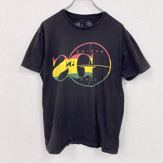 sniper gang　スナイパーギャング　半袖プリントTシャツ　黒　ブラック　Mサイズ