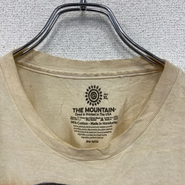 THE MOUNTAIN　ザマウンテン　半袖プリントTシャツ　アニマルT　タイダイ　ベージュ　XLサイズ