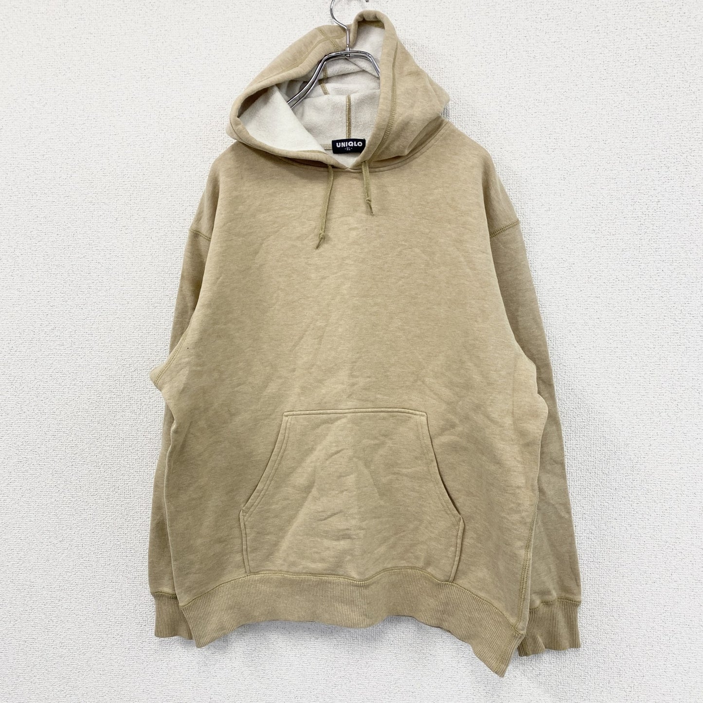 ～00s　OLD UNIQLO　オールドユニクロ　スウェットパーカー/フーディー　ヴィンテージ　ベージュ　XLサイズ