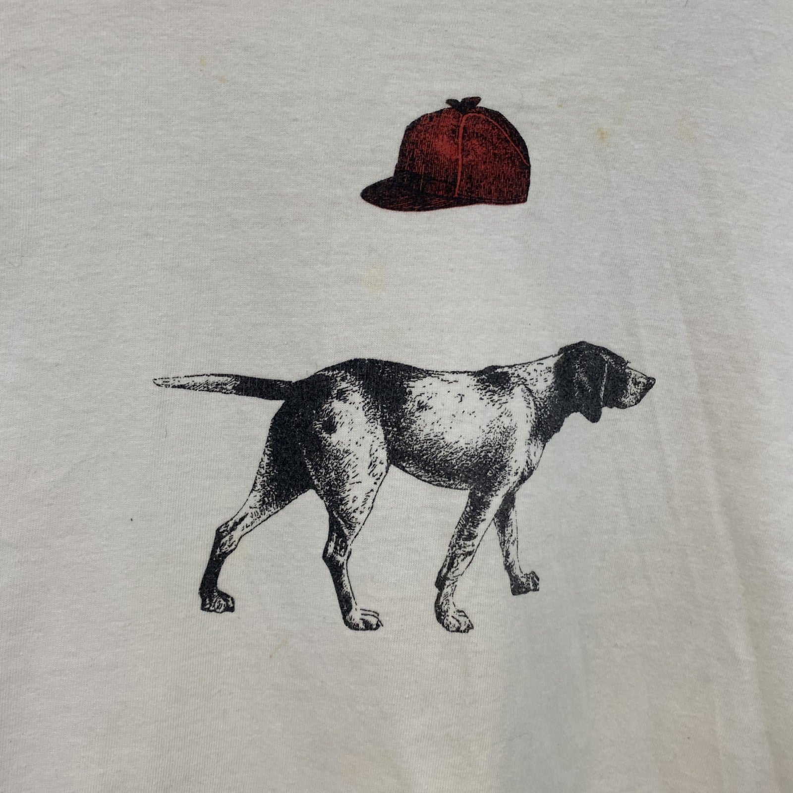 90s　BANANA REPUBLIC　バナナリパブリック　半袖プリントアニマルTシャツ　シングルステッチ　白　ホワイト