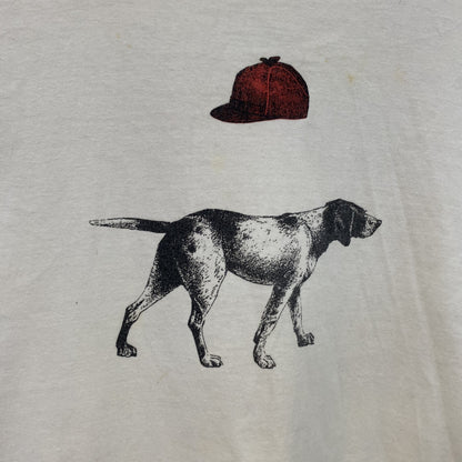90s　BANANA REPUBLIC　バナナリパブリック　半袖プリントアニマルTシャツ　シングルステッチ　白　ホワイト