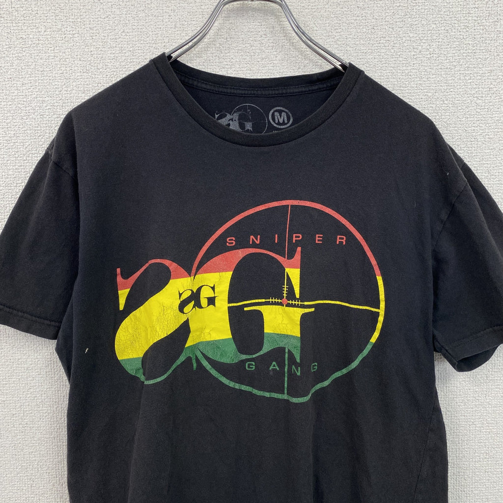 sniper gang　スナイパーギャング　半袖プリントTシャツ　黒　ブラック　Mサイズ
