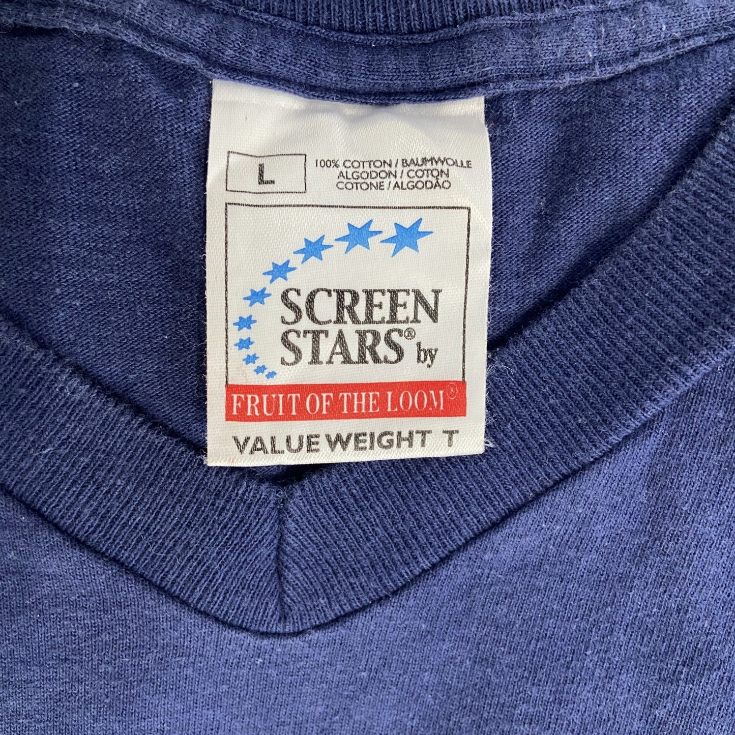 古着 used　SCREEN STARS　半袖キャラクタープリントTシャツ　ピザハット　GARFIELD　ネイビー　Lサイズ