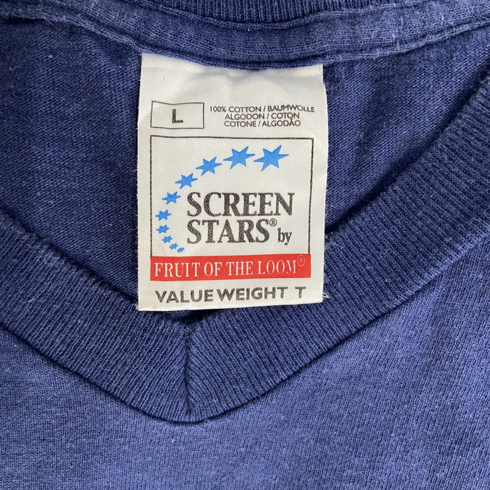 古着 used　SCREEN STARS　半袖キャラクタープリントTシャツ　ピザハット　GARFIELD　ネイビー　Lサイズ