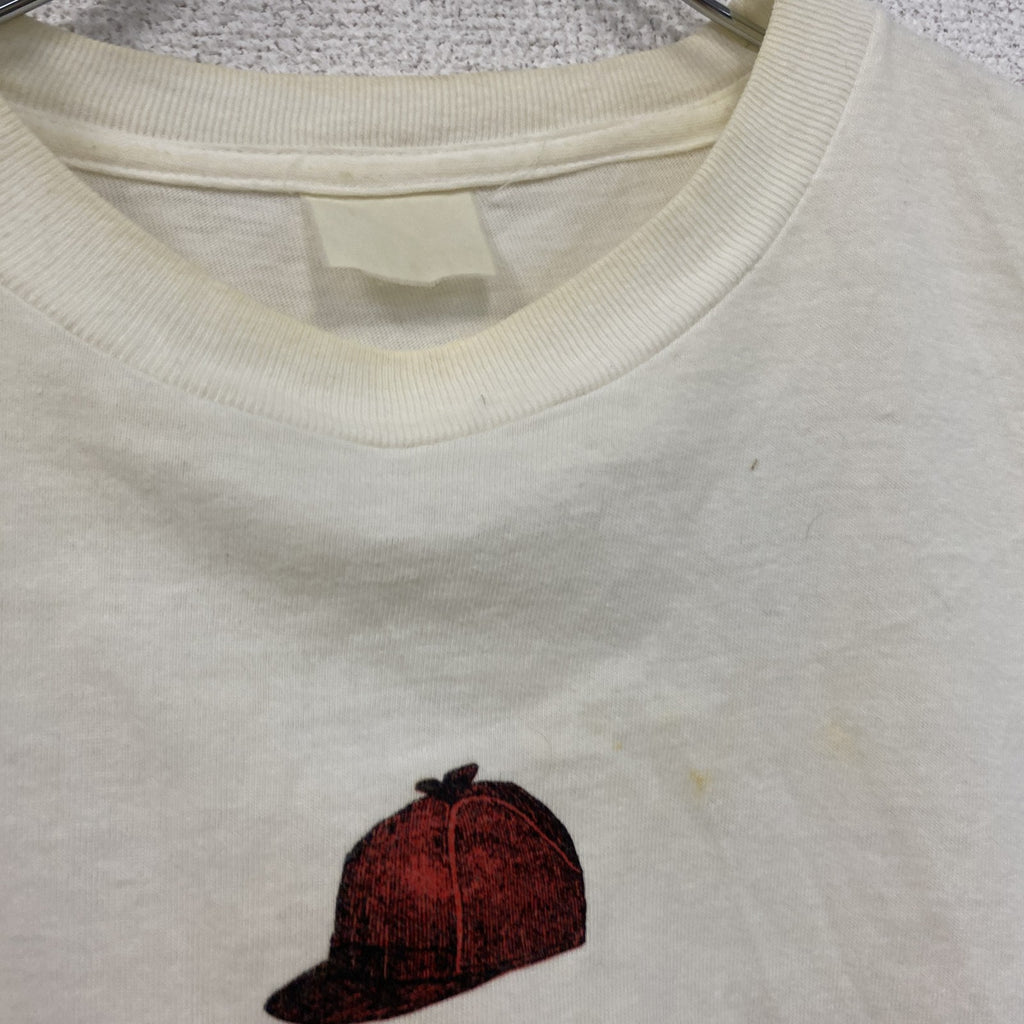 90s　BANANA REPUBLIC　バナナリパブリック　半袖プリントアニマルTシャツ　シングルステッチ　白　ホワイト