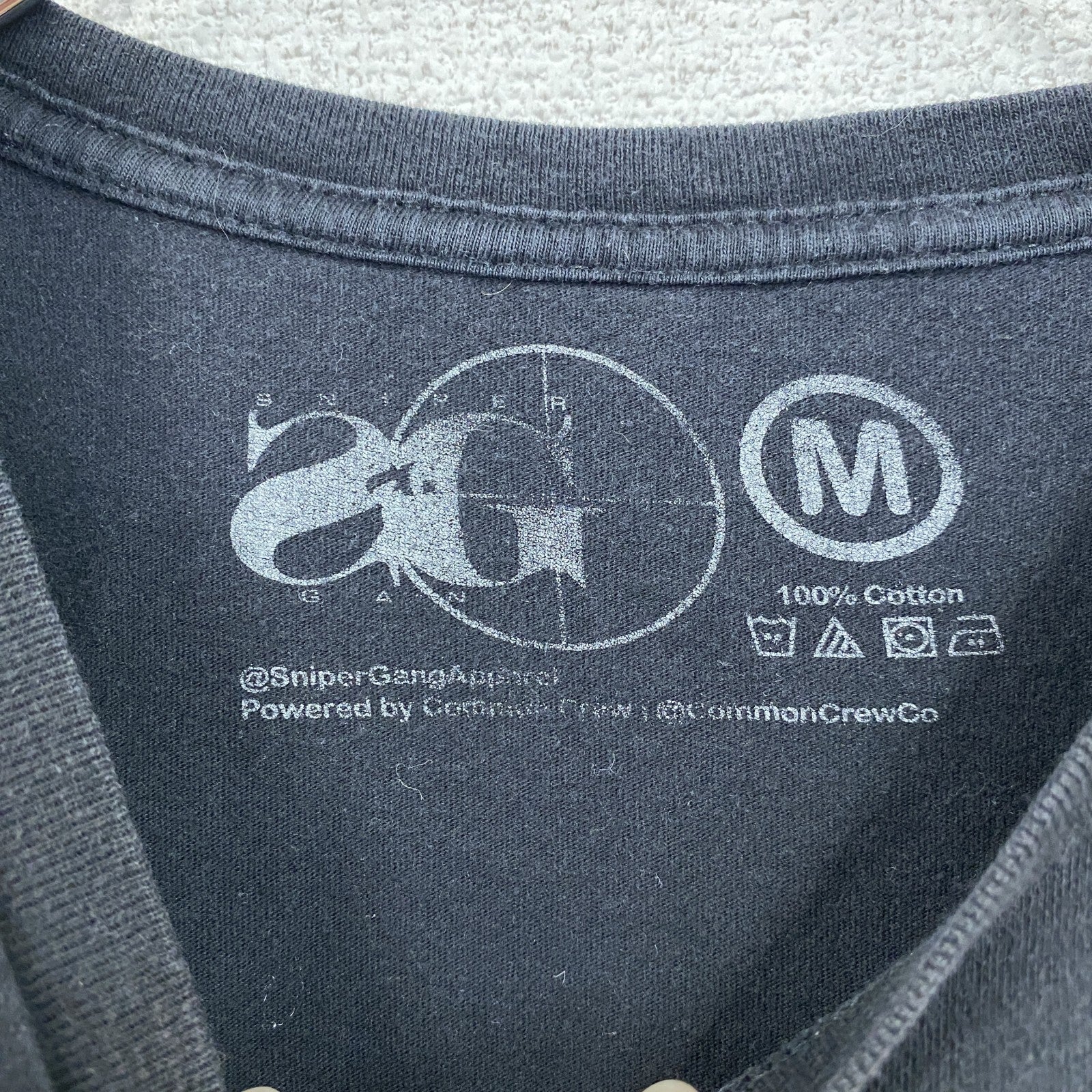 sniper gang　スナイパーギャング　半袖プリントTシャツ　黒　ブラック　Mサイズ