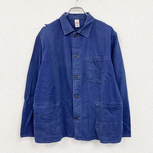 60s～　BP　SANFOR　BPサンフォ　ユーロワークジャケット　ヘリンボーン　ヴィンテージ　青　ブルー　