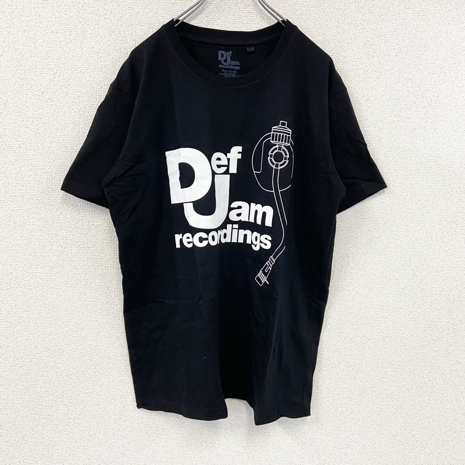 Def Jam Recordings　デフ・ジャム・レコーディングス　Logo & Stylus　半袖プリントTシャツ　オフィシャル　黒　ブラック　Lサイズ【新品・正規品】