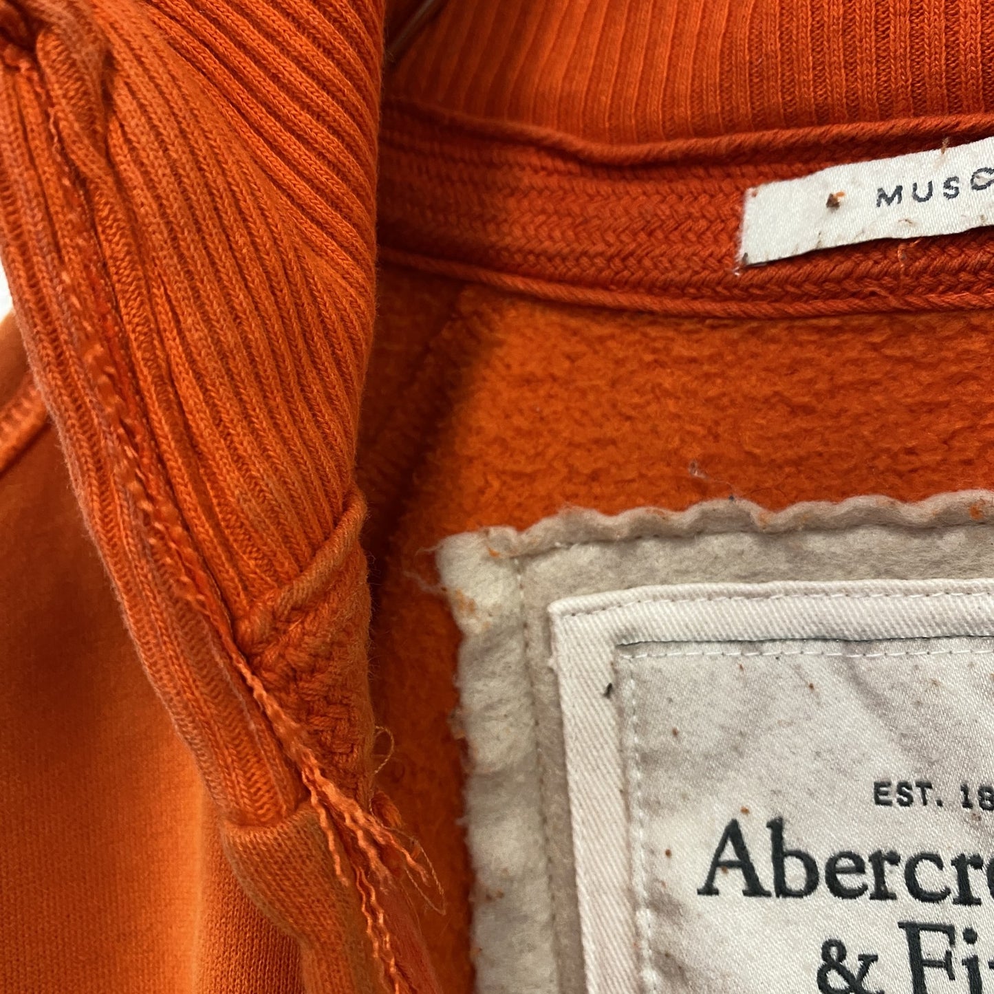 ABERCROMBIE&FITCH　アバクロ　スウェットパーカー/フーディー　オレンジ　橙色　XLサイズ