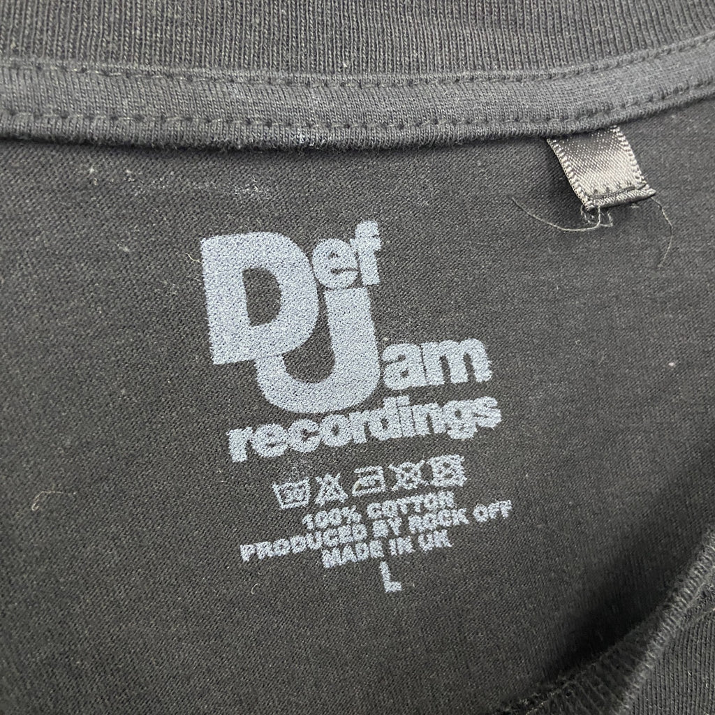 Def Jam Recordings　デフ・ジャム・レコーディングス　Logo & Stylus　半袖プリントTシャツ　オフィシャル　黒　ブラック　Lサイズ【新品・正規品】
