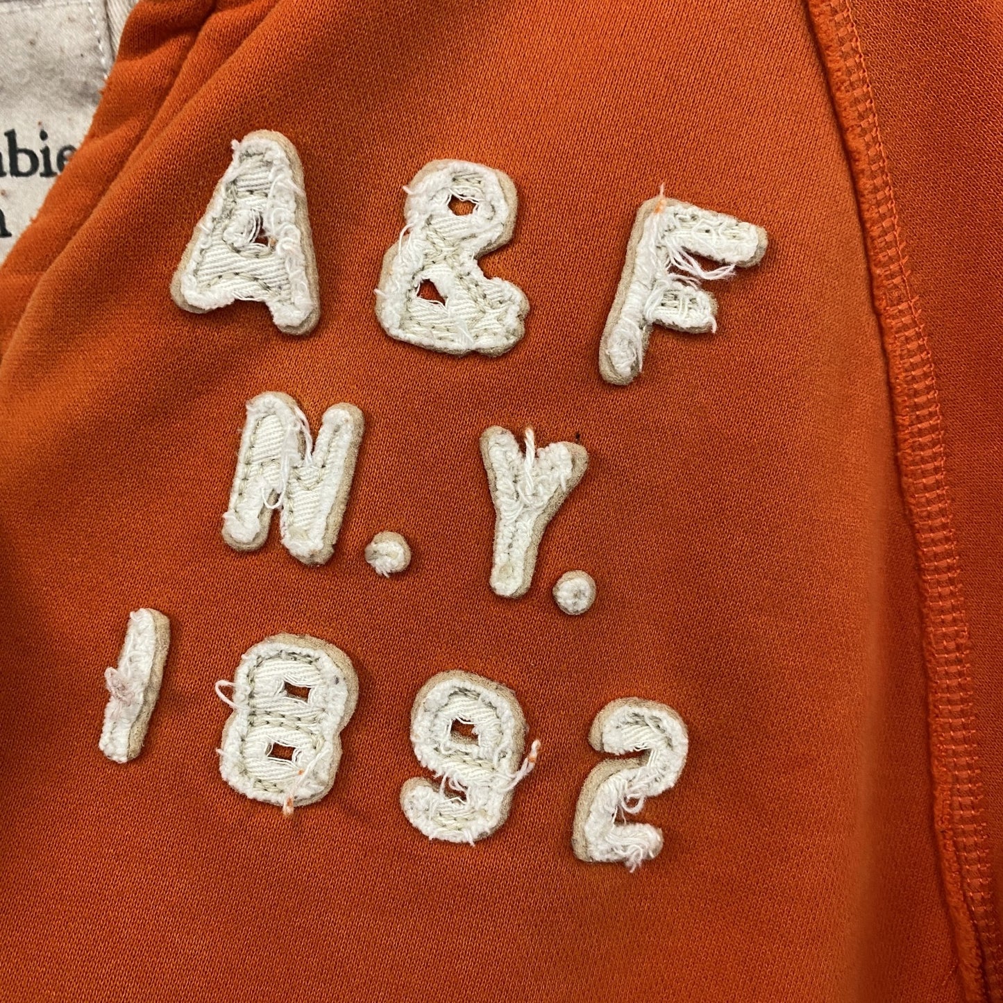 ABERCROMBIE&FITCH　アバクロ　スウェットパーカー/フーディー　オレンジ　橙色　XLサイズ